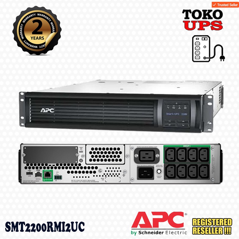 UPS APC SMT2200RMI2UC 2200VA 1980Watt Smart Connect UPS Rackmount LCD