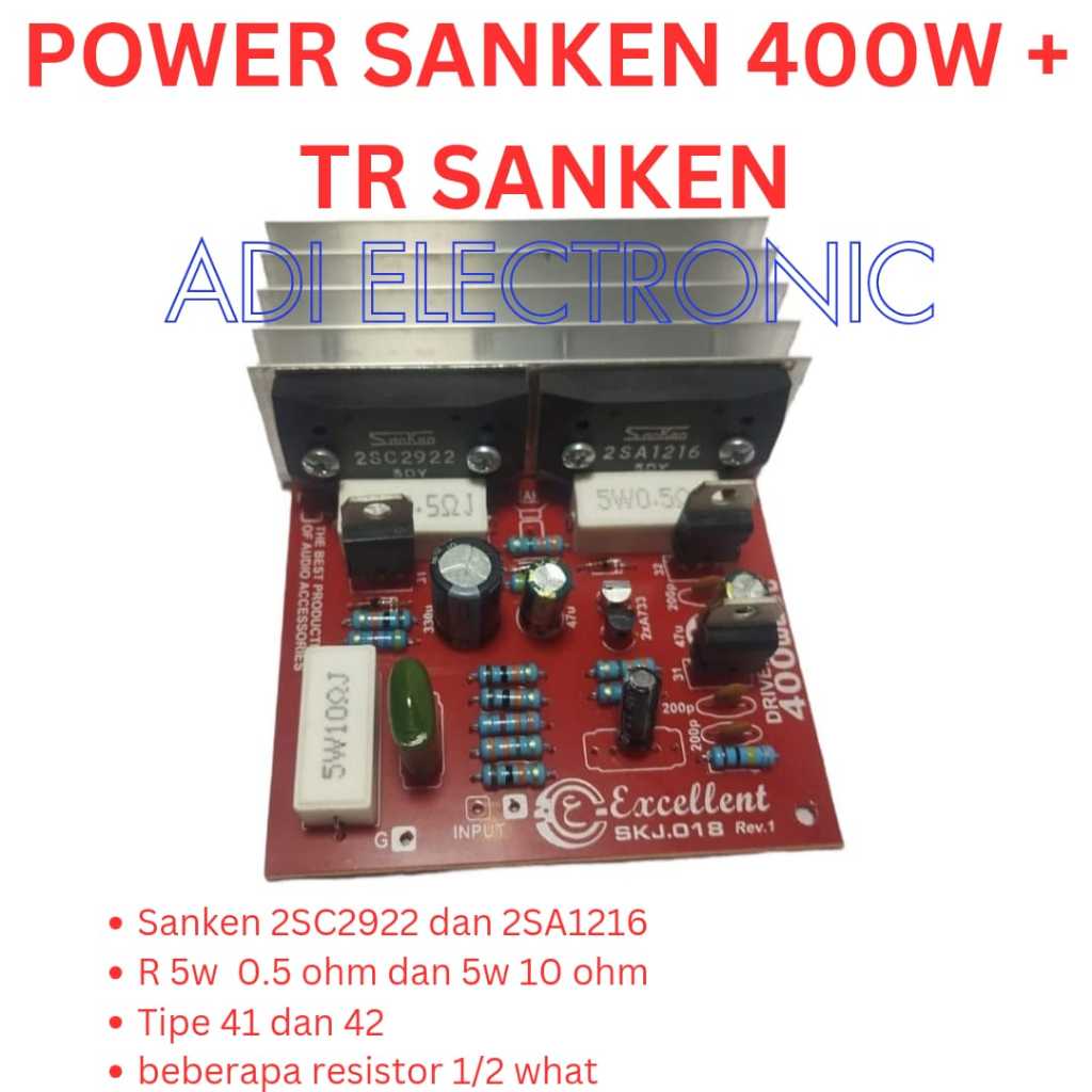POWER SANKEN 400W MONO + TR SANKEN DAN POWER SANKEN 400W STEREO