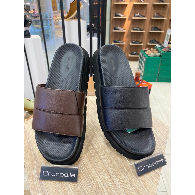 CROCODILE SANDAL SLOP PRIA 100% BAHAN KULIT BY MATAHARI (39-44)