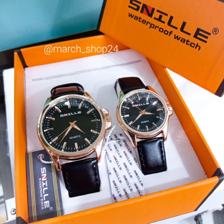 KODE H78G Jam Tangan SNILLE Original Couple Tali kulit