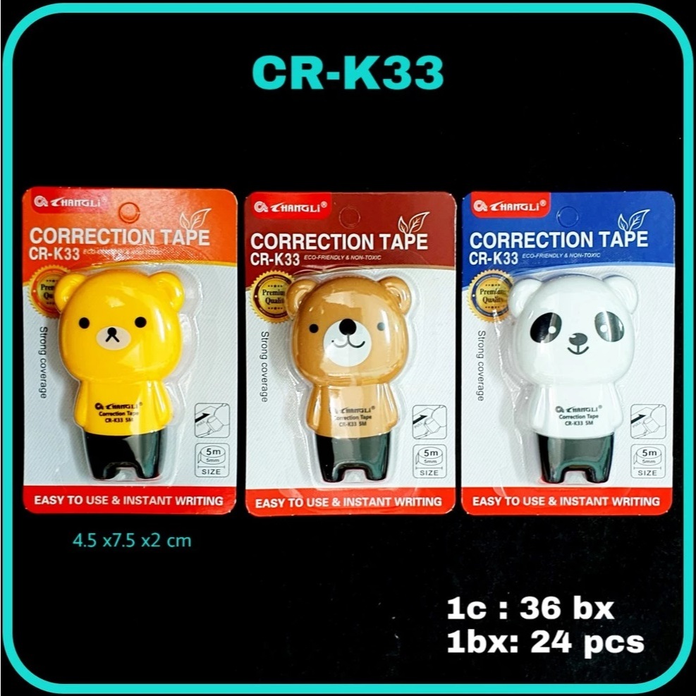 

MINKY - Correction Tape CR-K33 / Tipex Roll / Tipex Kertas MOTIF RANDOM
