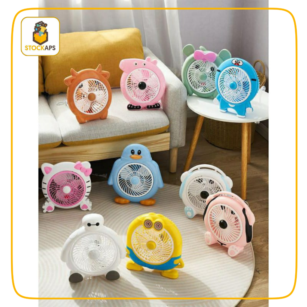 Kipas Angin Karakter 10inch / Kipas angin meja listrik / Kipas angin portable / Kipas angin besar