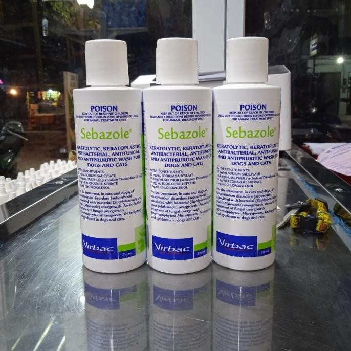 Virbac Sebazole Shampoo 250ml (u/ penyakit kulit dan jamur) Sampo Sebazole Virbac