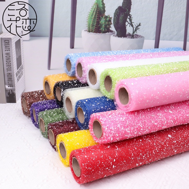 

Hadir Terheboh Kertas Bunga Tile Salju Snow Roll Snowy Mesh Tile Snowy Wrapping Flower Roll S