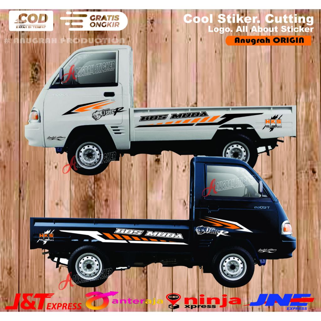Stiker Cutting Mobil Pick up Mitsubishi COLT T120ss Stiker List Body JetPick-up Stiker Mobil Pickup 