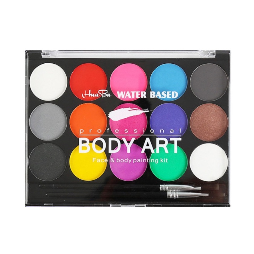 

KODE H43Z FPWC palet 15 warna face paint watercolor painting makeup oil special