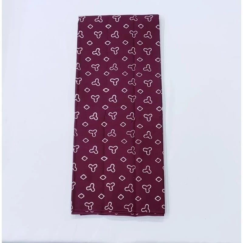 Kain batik Cap Garutan G1W motif jumputan warna merah maroon