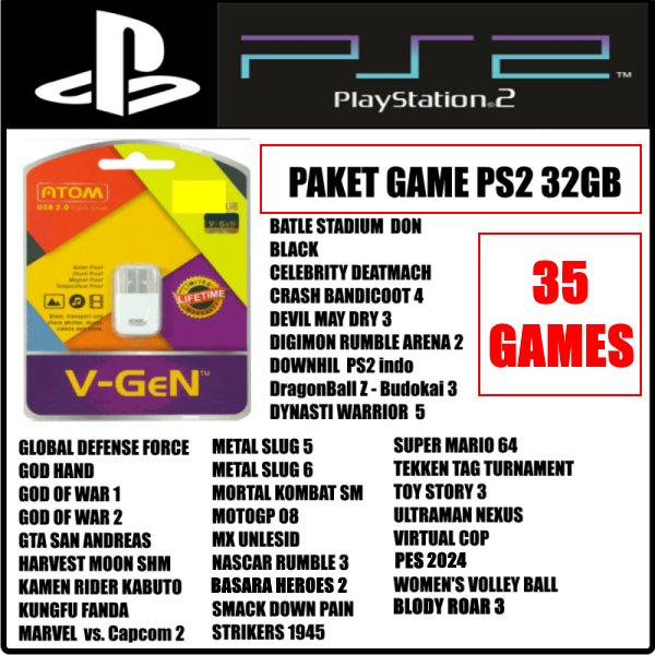 Paket full Game ps2 matrix dan mcboot