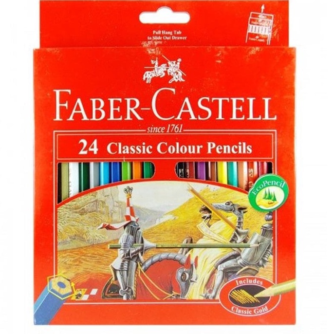 

KODE H18N Pensil Warna Faber Castell 24 Warna Panjang Classic