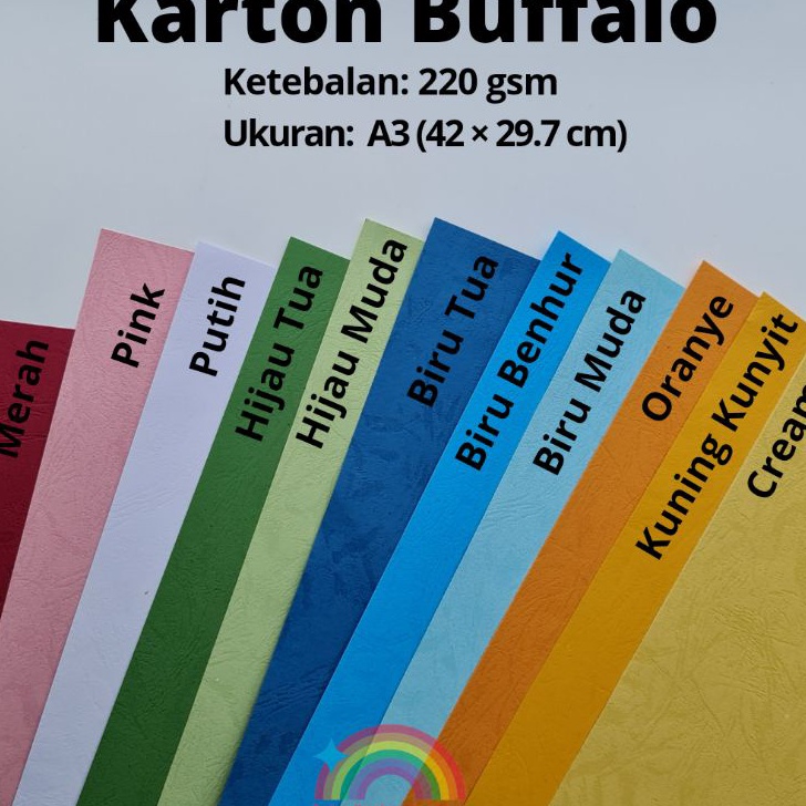 

Cashback Karton Buffalo 22 gms A3 per 25 pcs