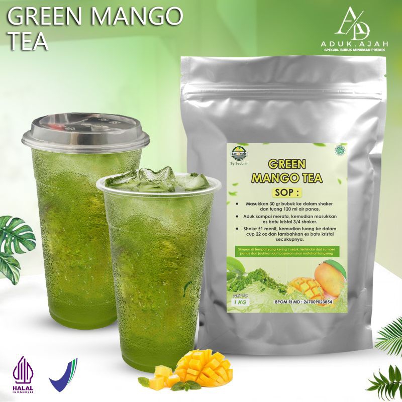 

BUBUK GREEN MANGO TEA TEH HIJAU 1KG -ADUK AJAH