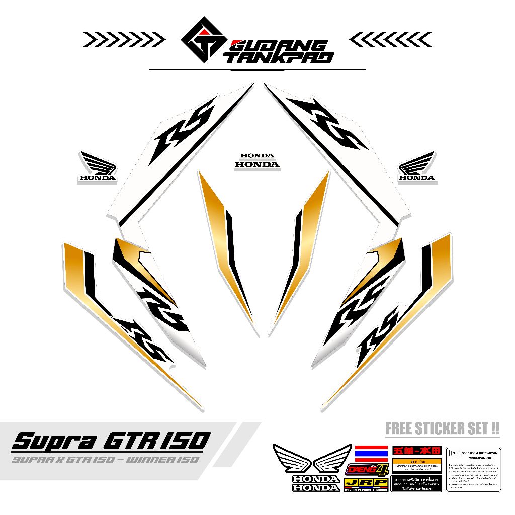 STIKER VARIASI / STRIPING SUPRA X GTR ,VARIASI KODE  18 / STRIPING WINNER 150 / STR SUPRA /SETIKER S