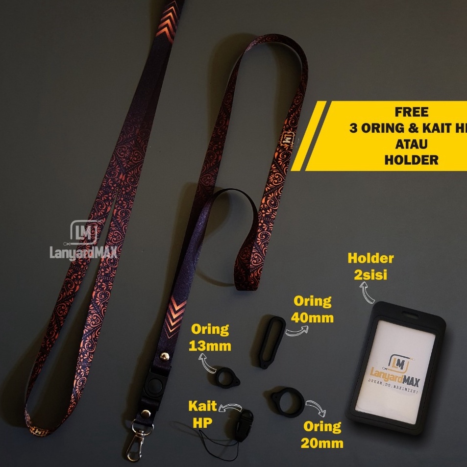 

Baru Viral Lanyard Batik Mini Floral 15 cm by LanyardMAX