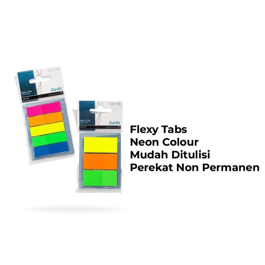 

KI3 Bantex Flexi Tab Sticky Note Memo Plastik Pembatas buku 887