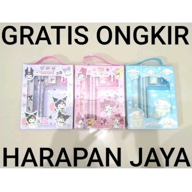 

Study Stationery Set YOYO-8006 Alat Tulis Motif Sanrio Kuromi Cinnamoroll Melody