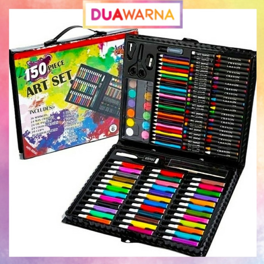 

Serba Serbu DuaWarna Crayon Pensil Warna Art Set Pensil Warna Crayon 15