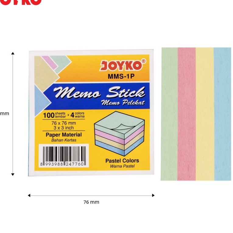 

KP8 Memo Stick Sticky Note Kes Memo Memo Tempel Joyko MMS1P