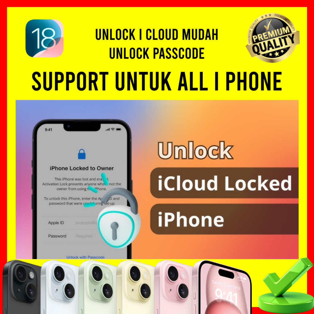 buka kunci icloud buka passcode  semua i phone cepat & mudah