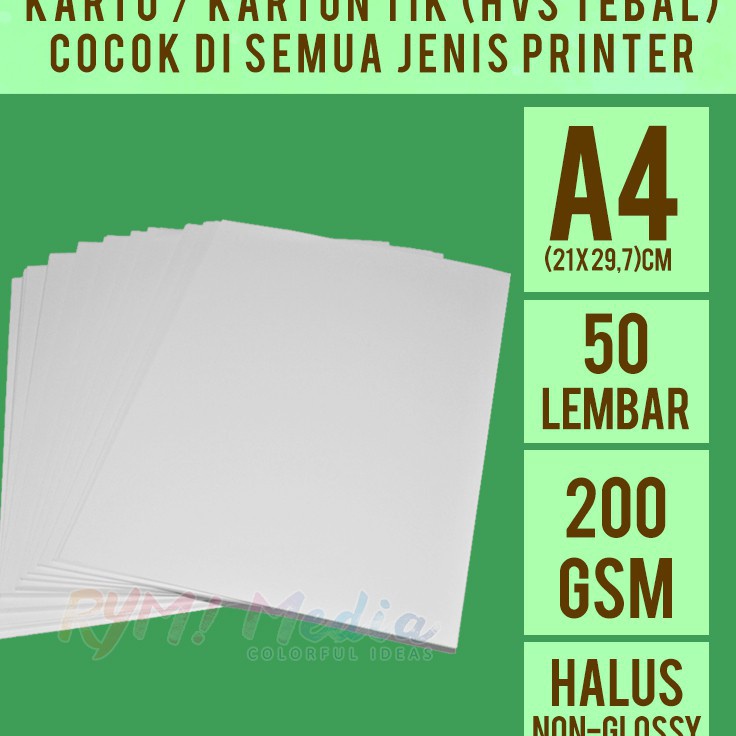 

HJ6 Kes Kartu TIK 2 gsm A4 isi 5 lembar Kes HVS Tebal Manila BC Putih A4 2 gram Kes Undangan Karton Ih Sertifikat Brief Card ukuran A4