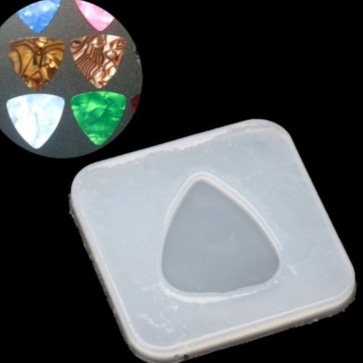Top Brand  Cetakan Resin Pick Gitar Pik Guitar Silikon Silicone Silicon Tatakan Wadah Alat Tool Musi