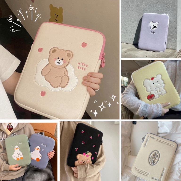 Dijamin puas Tas Laptop Ipad Laptop Tas Tablet Macbook Air Pro Lucu Gambar Beruang Premium 1 11 13 1