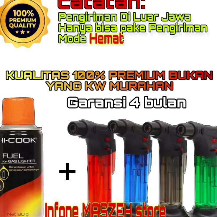 BIG PROMO Korek Torch Jet  Gas HiCook ORI 1 KUALITAS PREMIUM TERBAIK ELEGAN SNI ELASTISITAS TINGGI