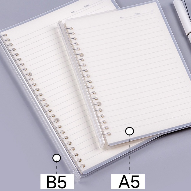 

Hemat DAY7 Binder A5 B5 isi 7 lembar simpel elegan pengait tarik buka tutup kreatif lucu buku catatan