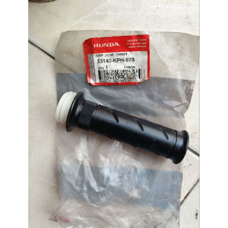 handgrip karet grip kanan dan Selongsong gas Honda Supra x 125 karisma Kirana original AHM 53140 kph