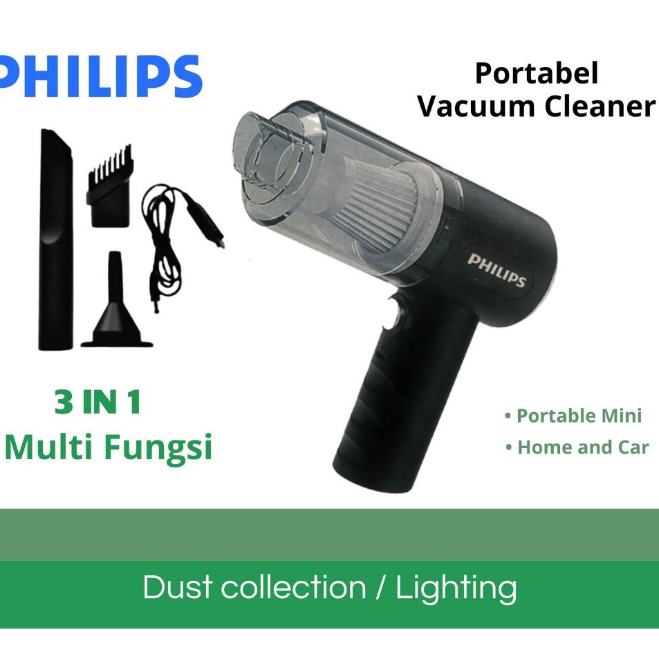 Diskon Meriah  Philips Vacuum Cleaner 3 in 1 Serbaguna untuk pembersih mobil dan rumah