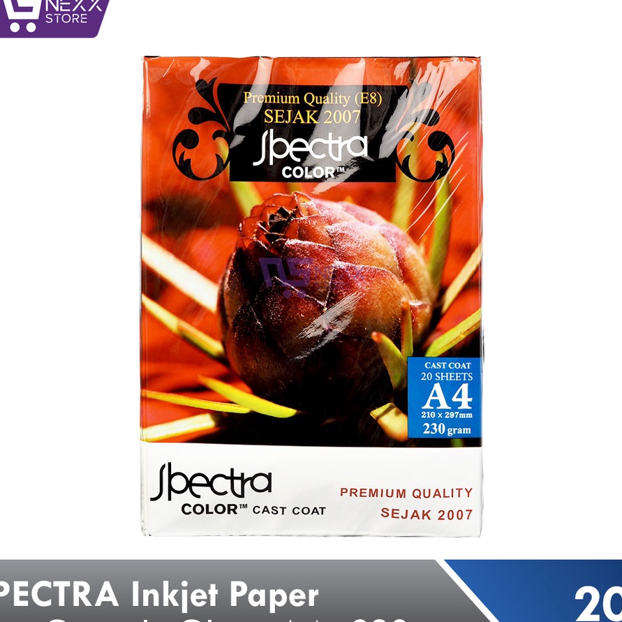 

Terbatas SPECTRA Cast Coated Inkjet Paper GLOSSY A4 23 gsm