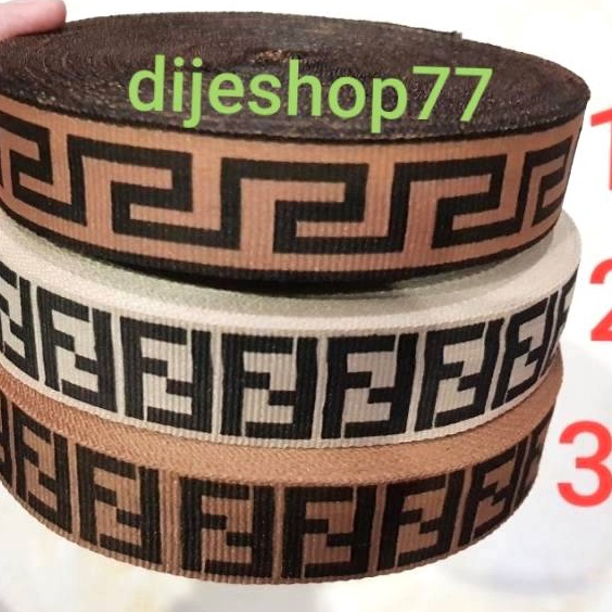 PROMO AWAL TAHUN Pita Fendi  pita ff  list ff  pita Versace  pita printing  list celana  list baju  