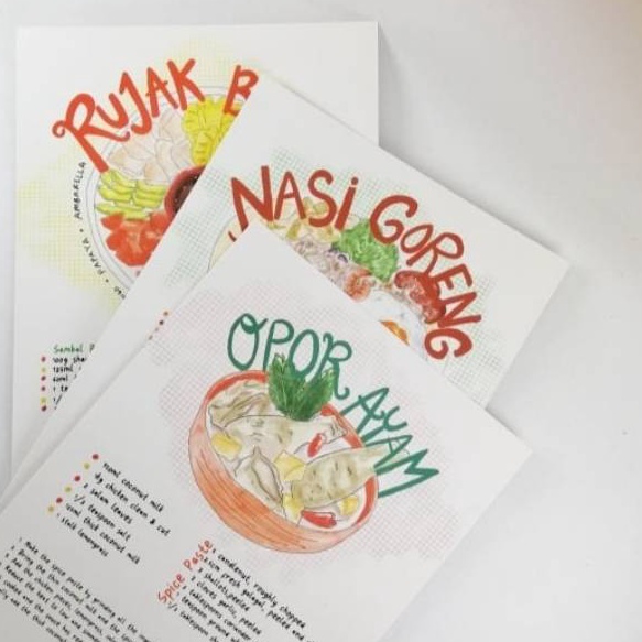 

KI3 Kartu Pos Recipe postcard