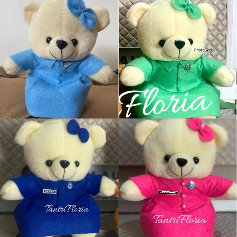 Boneka Teddy MINI Persit, Bhayangkari, PIA,Jalasenastri