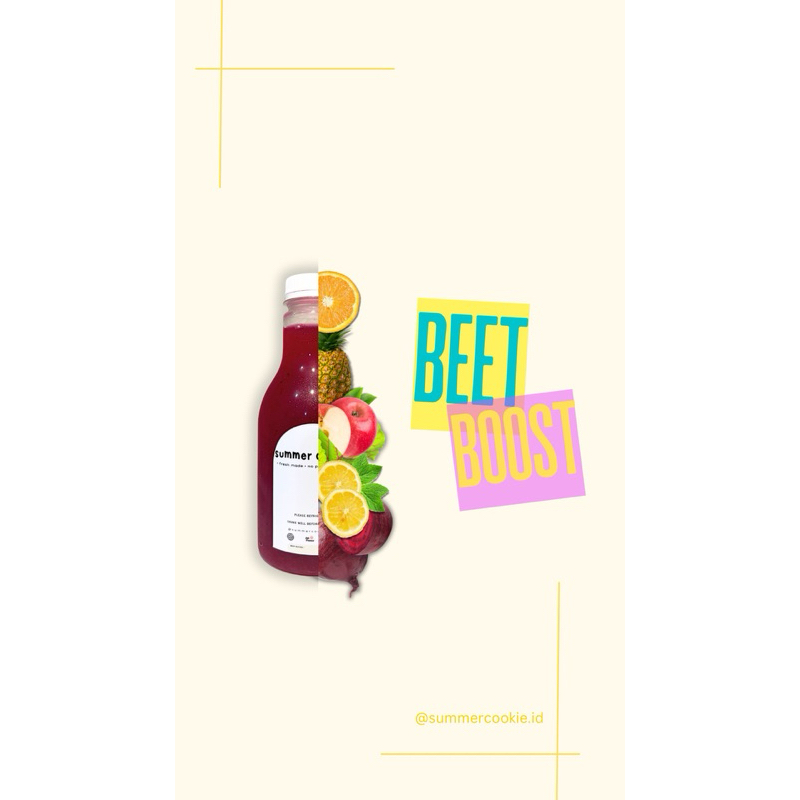 

Summer cookie - Beet Boost Mix juice bit, apel, jeruk, tanpa gula 250ml