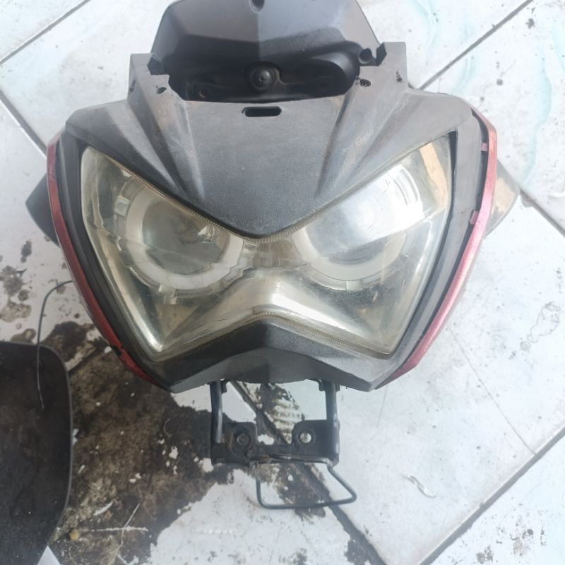 cover kaper head batok kepala lampu depan reflektor head lamp set ninja 250z proji modif vixion atau