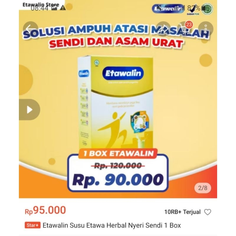 

ETAWALIN ORIGINAL 100% | Susu kesehatan sendi | BPOM dan Tersegel