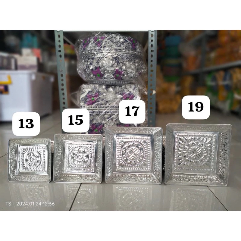 Bokor kotak aluminium isi 20 pcs // bokor segi empat