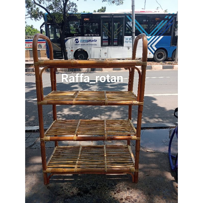 Rak Sepatu Rotan Rak Serbaguna Rotan