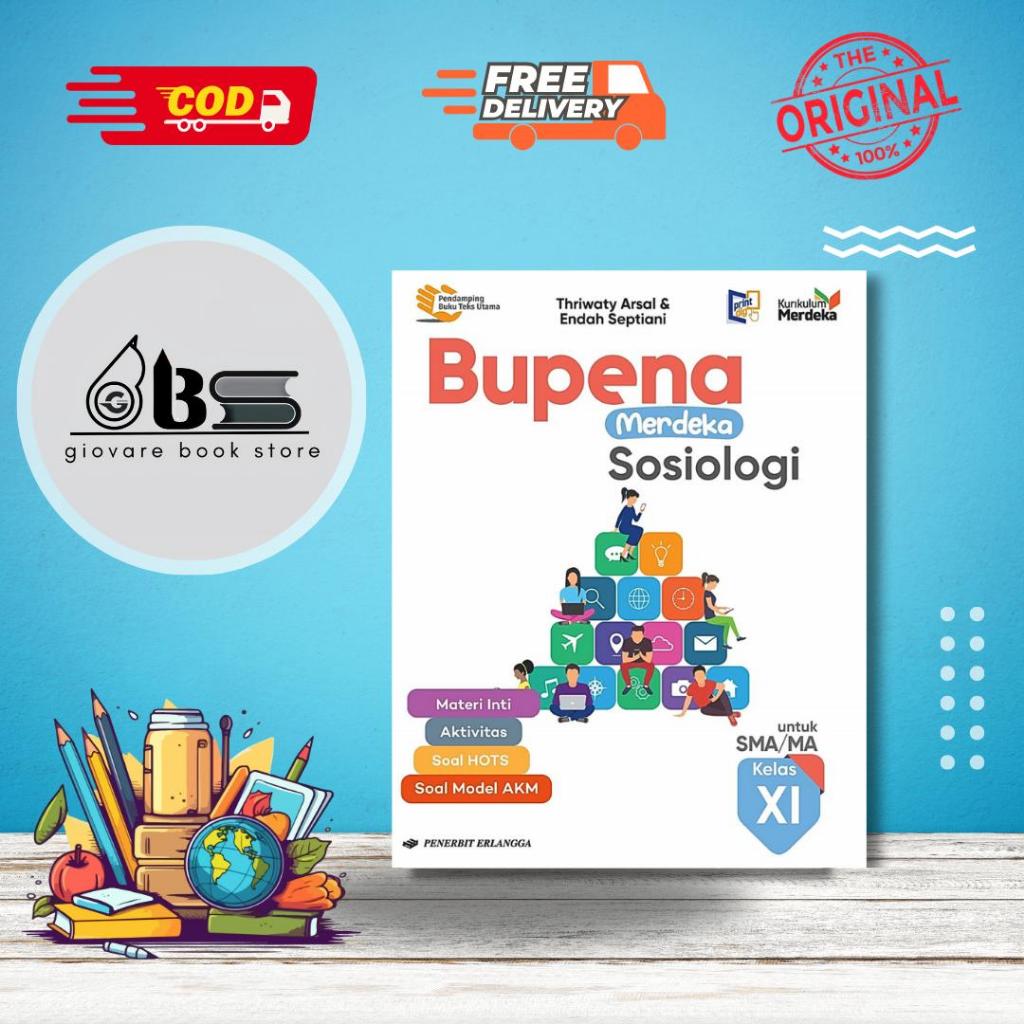 BUKU BUPENA MERDEKA SOSIOLOGI KELAS 11 ERLANGGA KURIKULUM MERDEKA ORIGINAL | BUPENA SOSIOLOGI KELAS 