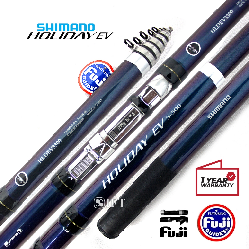 Joran Shimano HOLIDAY EV Surfcasting | Fuji Guides & Seat | Teleskopik | Surf casting | Pasiran | An