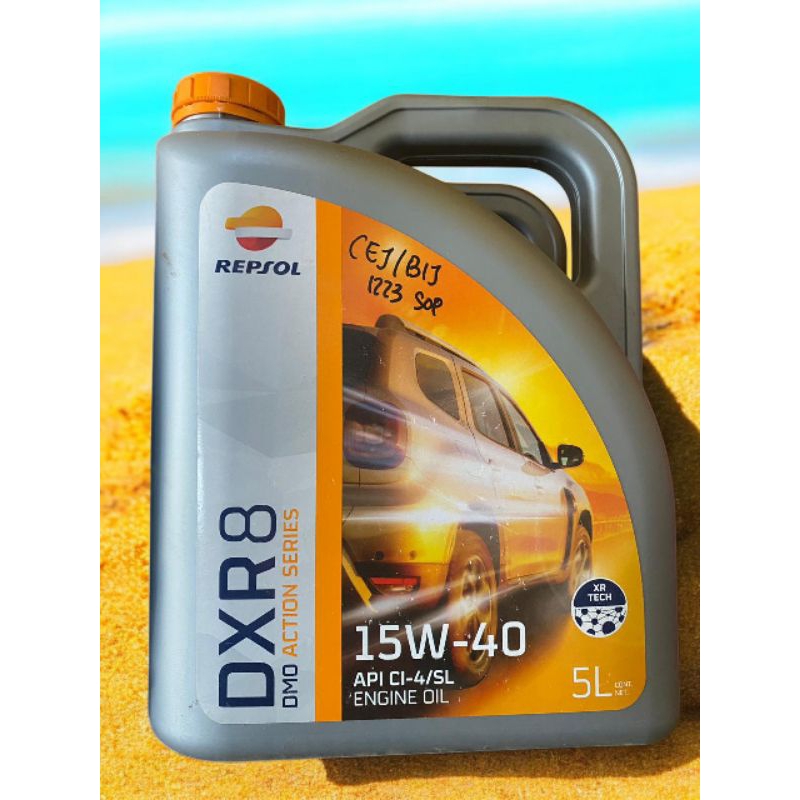 ￼*REPSOL DXR8 (5L) GALON* Oli Mesin Mobil Diesel - original