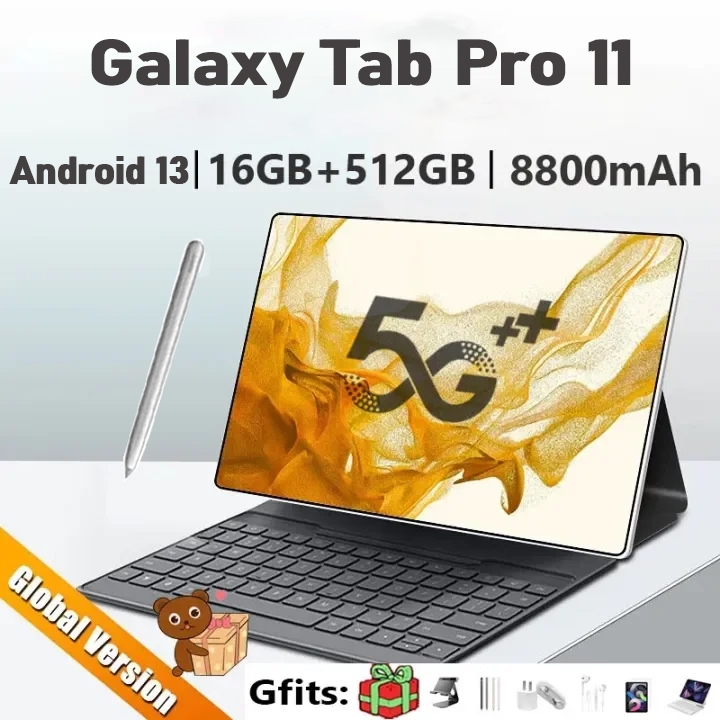 Tablet baru 11.2inch【16GB+512GB】Galaxy Tab Pro11 untuk pembelajaran dan hiburan kantor ultra tipis S