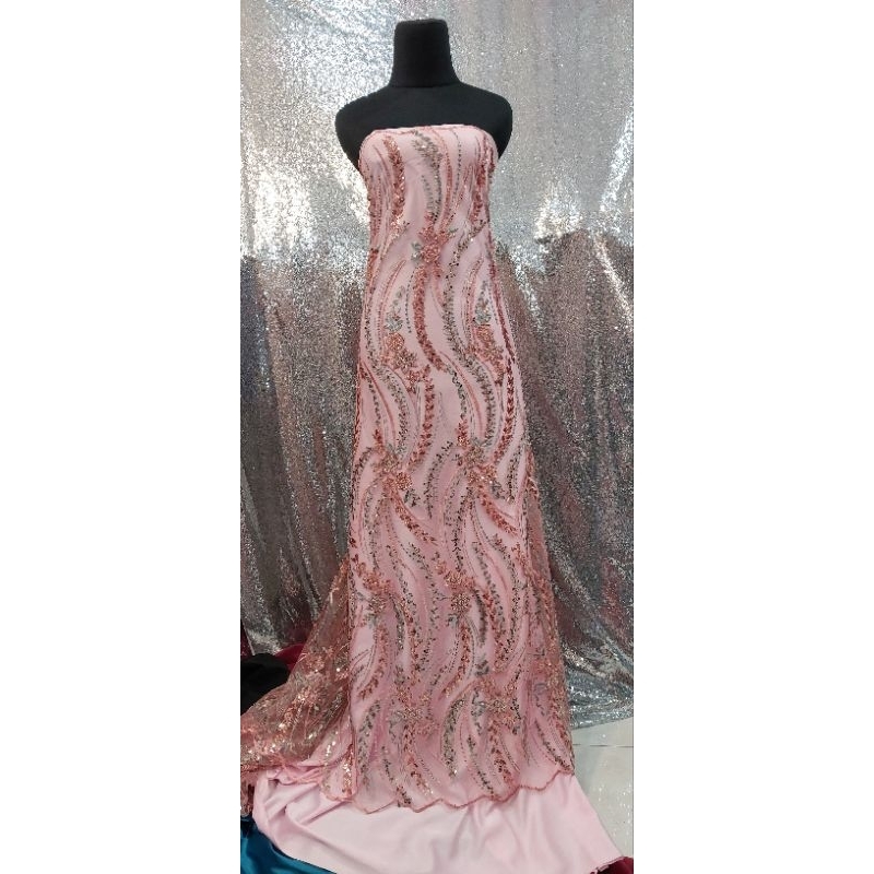 BROKAT LACE PAYET,RENDA APLIKASI,LACE KEBAYA APLIKASI PAYET BORDIR