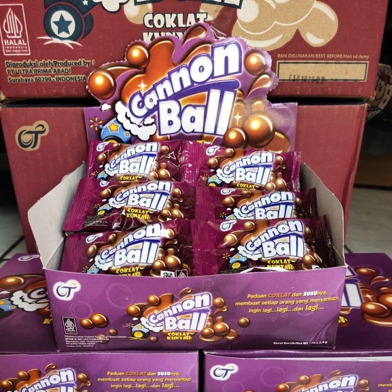 

CANNON BALL Coklat kunyah box @24pcs