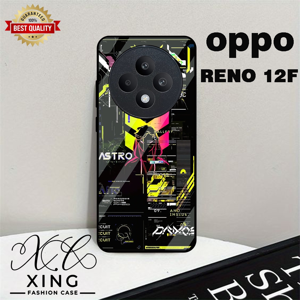 |EZ09| XING CASE OPPO  RENO 12F  KILAU EFEK KACA | CASE HP CUSTOM | CASING HP KUALITAS REALPICT HD M