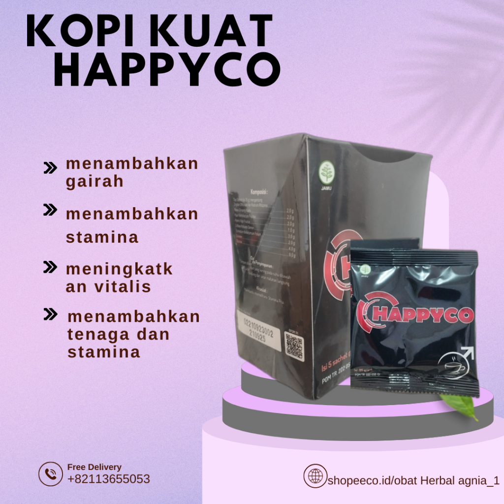 

(BPOM) Kopi Happyco Kopi Stamina KopiPria Tahanlama 100% Original Kopi Hitam Bubuk AsliTanpaCampuran