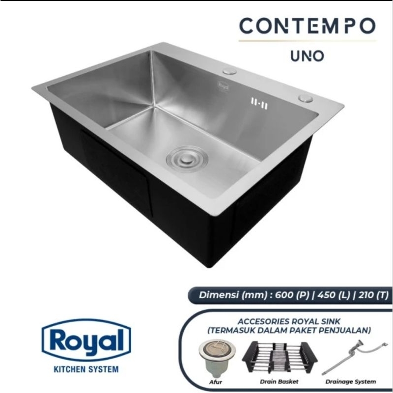 ROYAL KITCHEN SINK BAK CUCI PIRING CONTEMPO UNO