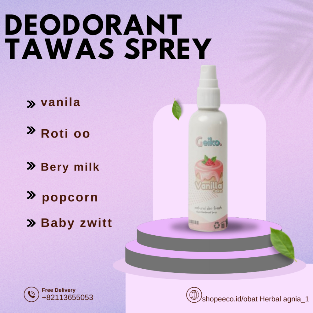 Minyak Deodorant Spray Tawas Geiko Tawas Natural Deodorant Spray  Tawas Ketiak DeodoraN WangiPremium