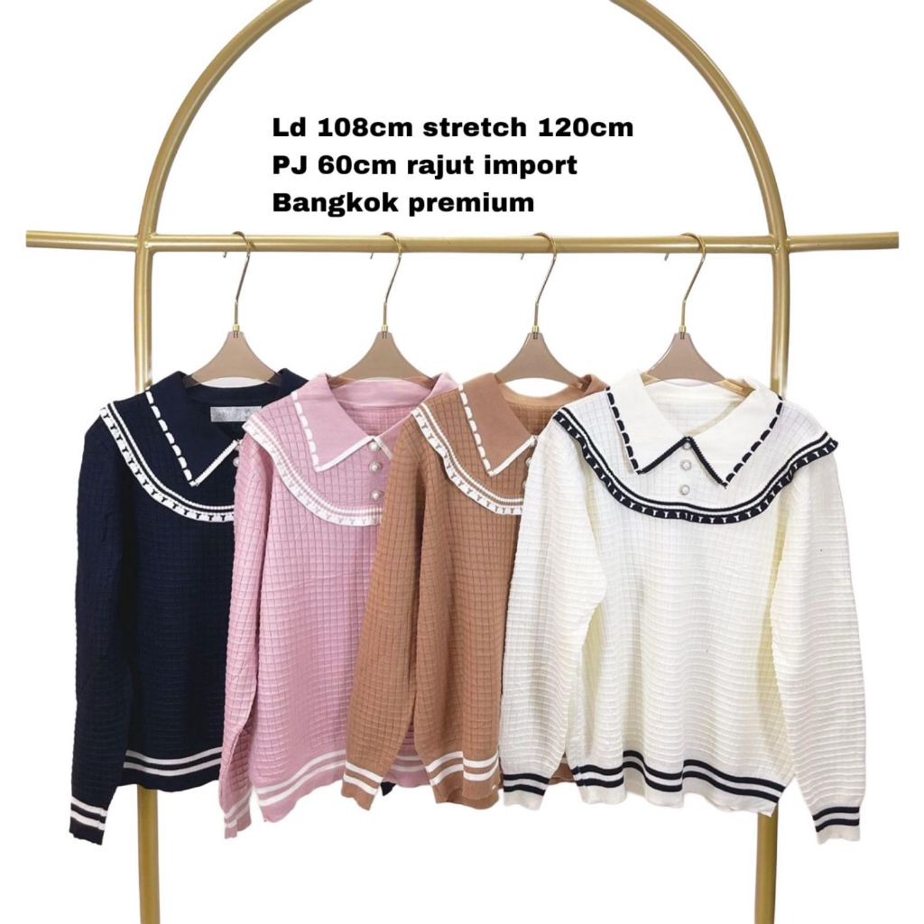 A131 blouse rajut bangkok import / sweater rajut import