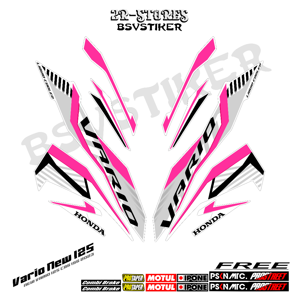striping stiker vario new 125 / vario cbs 155 2023 dasar putih (sku5) #varionew125